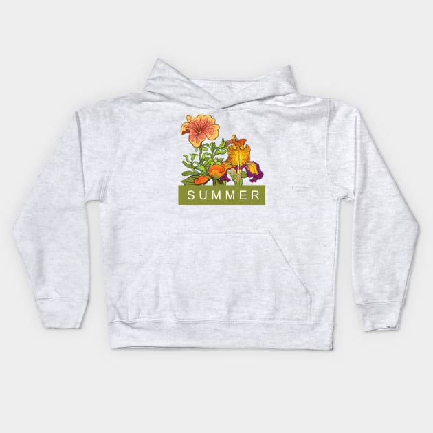 Summer #12 Kids Hoodie by Olga Berlet